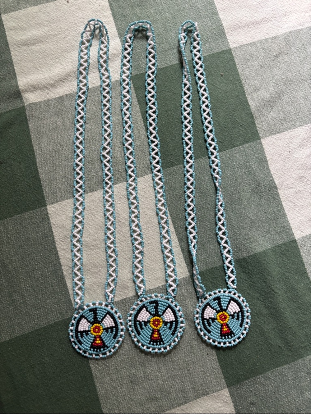 Handmade Men’s Beaded Medallion Necklace